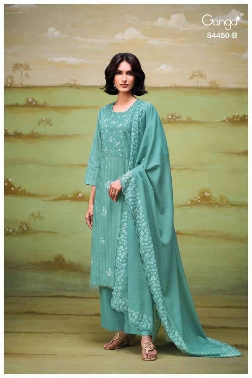 HESIKA 4450 By Ganga Fashion Beautiful Festive Suits Stylish Colorful Fancy Casual Wear & Ethnic Wear PREMIUM COTTON Print Dresses At Wholesale Price